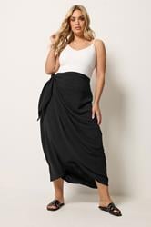 YOURS Plus Size Black Wrap Skirt | Yours Clothing 3