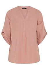 EVANS Curve Pink Utility Cotton Shirt