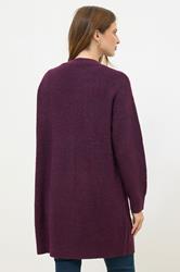 M&Co Berry Purple Cable Knit Cardigan | M&Co 2
