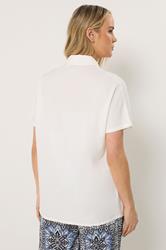 LTS Tall Women's White Short Sleeve Linen Shirt | Long Tall Sally 5