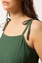 YOURS Plus Size Green Strappy Dress | Yours Clothing 4