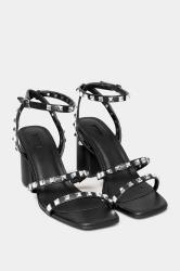 LIMITED COLLECTION Black Strappy Studded Sandals In E Wide Fit & EEE Extra  Wide Fit