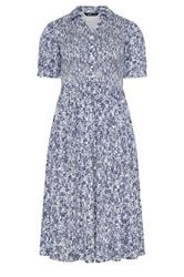 YOURS Curve Blue Floral Midi Dress