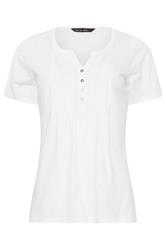 M&Co 2 PACK White & Green Leaf Print Cotton Henley Tops | M&Co 9