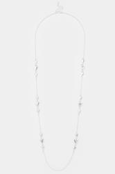 Silver Tone Long  Triple Heart Necklace | Yours Clothing 3