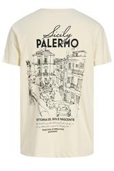 JACK & JONES Big & Tall Antique White 'Palermo' T-Shirt | BadRhino 2