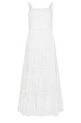 M&Co White Tiered Trim Midi Beach Dress | M&Co 5