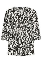 YOURS Plus Size Black Abstract V-Neck Top | Yours Clothing 5