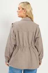 YOURS Plus Size Natural Brown Carpenter Jacket | Yours Clothing 2