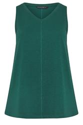 EVANS Curve Teal Green Premium Cotton Vest Top
