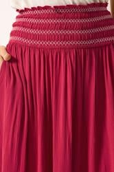 LTS Tall Women's Berry Red Embroidered Waist Maxi Skirt | Long Tall Sally 4