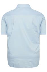 D555 Big & Tall Sky Blue Short Sleeve Non Iron Stretch Shirt | BadRhino 4