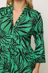 YOURS Plus Size Green Leaf Print Midi Dress | Yours Clothing 4