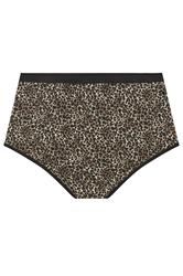 YOURSET 5 PACK Plus Size Natural Brown Animal Heart High Waisted Full Briefs | Yours Clothing 7