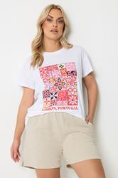 YOURS Plus Size Natural Brown Jogger Shorts | Yours Clothing 3