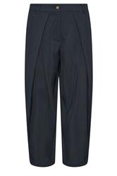 PixieGirl Petite marineblauwe wikkelbroek met plooien en wijde pijpen