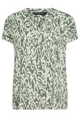 EVANS Plus Size Khaki Green Aztec Print Shirt | Evans 5