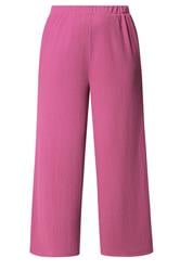 YOURS Curve Pink Textured Wide Leg Trousers
