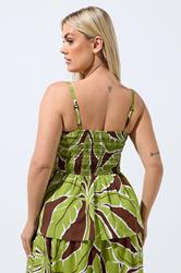LIMITED COLLECTION Plus Size Green Palm Leaf Vest Top | Yours Clothing 4