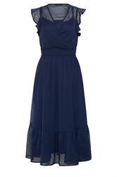 PixieGirl Petite Women's Navy Blue Dobby Maxi Dress | PixieGirl 6
