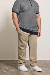D555 Big & Tall Stone Brown Stretch Chinos | BadRhino 3