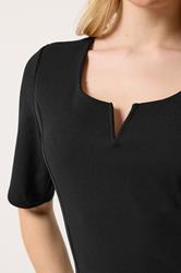 M&Co Black Notch Neck Dress | M&Co 4