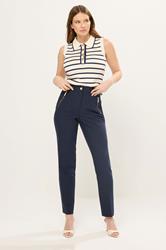 STAR Navy Blue Tailored Straight Leg Trousers | StarByJM 2