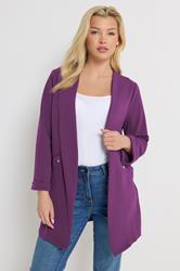 M&Co Purple Textured Jersey Jacket | M&Co 3