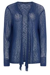 M&Co Navy Blue Textured Lightweight Cardigan