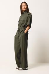 PixieGirl Petite Women's Green Wide Leg Trousers | PixieGirl 3
