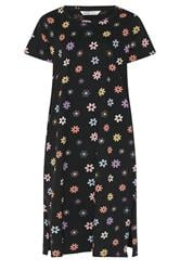 YOURS Plus Size 2 PACK Black 'Sleep Solves Everything'  Floral Midaxi Nightdresses | Yours Clothing 9