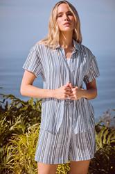 LTS Tall Women's Blue & White Stripe Shirt | Long Tall Sally 6