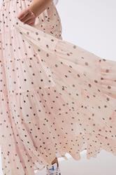 LIMITED COLLECTION Plus Size Pink Polka Dot Chiffon Skirt | Yours Clothing 5