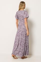 LTS Tall Women's Pink Floral Wrap Maxi Dress | Long Tall Sally 2