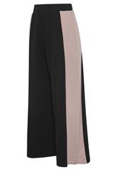 PixieGirl Petite – Schwarze Hose mit weitem Bein und seitlichem Einsatz 