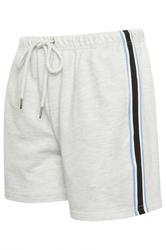 PixieGirl Petite Women's Grey Marl Side Stripe Shorts | PixieGirl 6