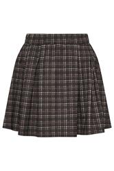PixieGirl Petite Women's Chocolate Brown Check Mini Skirt | PixieGirl 5