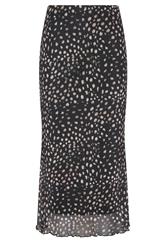 M&Co Petite Brown Animal Print Mesh Maxi Skirt | M&Co 5