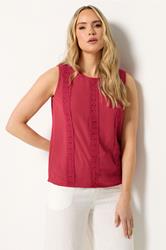 LTS Tall Women's Wine Red Detailing Top | Long Tall Sally 3