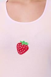 LIMITED COLLECTION Plus Size Light Pink Embroidered Strawberry Vest Top | Yours Clothing 4