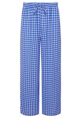 PixieGirl Petite Blue Gingham Wide Leg Trousers