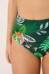 M&Co Green Tropical Print High Waisted Bikini Briefs  5