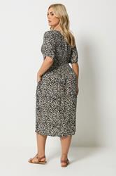 YOURS Plus Size Brown Leopard Midi Dress | Yours Clothing 2