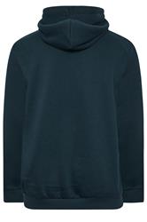 JACK & JONES Big & Tall Navy Blue Plain Hoodie | BadRhino 4