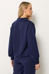 LTS Tall Women's Navy Blue Collared Sweatshirt | Long Tall Sally 2
