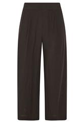 EVANS Plus Size Chocolate Brown Tailored Linen Trousers | Evans 7
