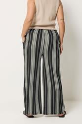 YOURSET 2 PACK Plus Size Black Stripe Wide Leg Trousers | Yours Clothing 6