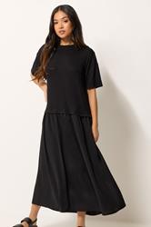 PixieGirl Petite Women's Black Drop Waist Maxi Dress | PixieGirl 3