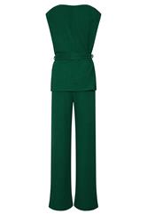 LTS Tall Women's Set Forest Green Textured Belted Top & Wide Leg Trousers | Long Tall Sally 6
