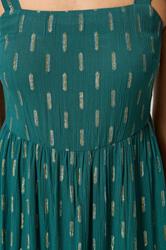 M&Co Teal Green Foil Detail  Maxi Dress | M&Co 4